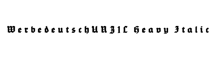 WerbedeutschUNZ1L Heavy Italic  Скачать бесплатные шрифты
