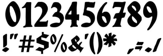 WerbedeutschUNZ1L Heavy Font OTHER CHARS