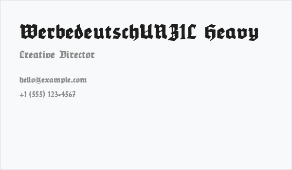 WerbedeutschUNZ1L Heavy Business Card