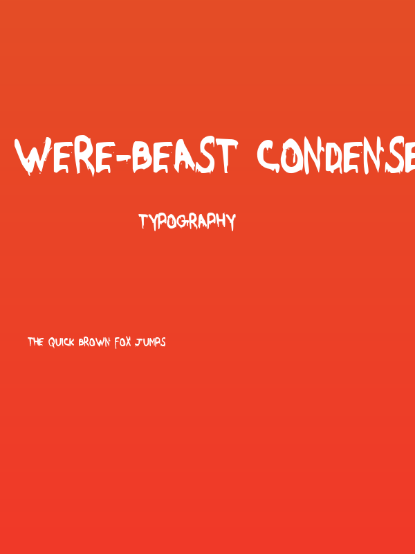 Were-Beast Condensed Poster