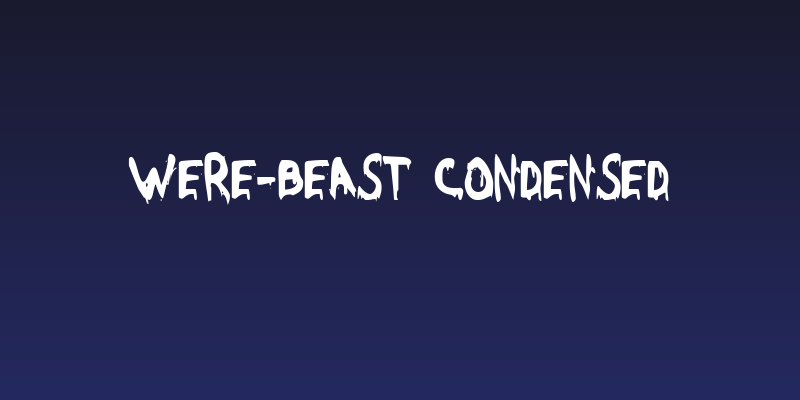 Were-Beast Condensed Social Header