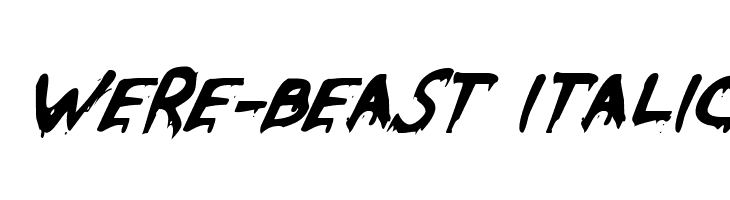 Were-Beast Italic  Fuentes Gratis Descargar