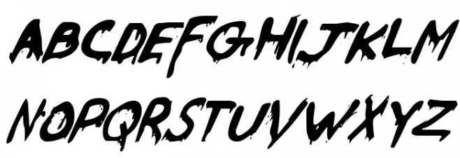Were-Beast Italic फ़ॉन्ट अपरकेस