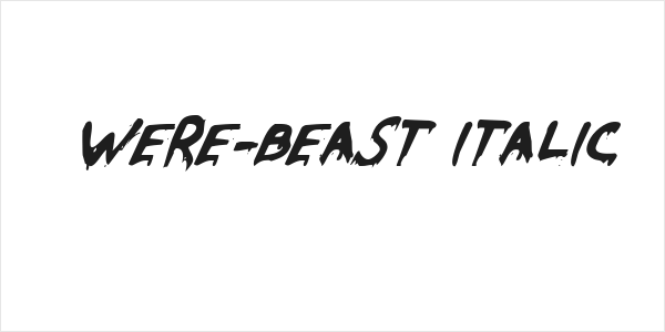 Were-Beast Italic Logo