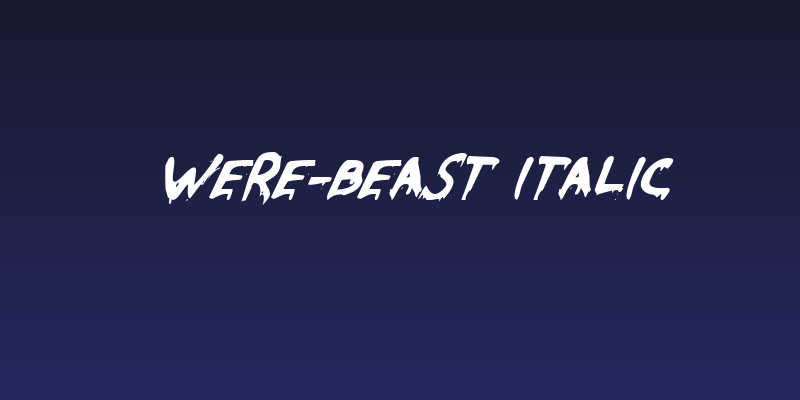 Were-Beast Italic Social Header