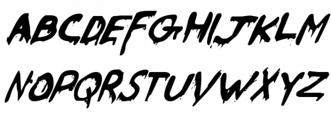 Were-Beast Italic Font LOWERCASE