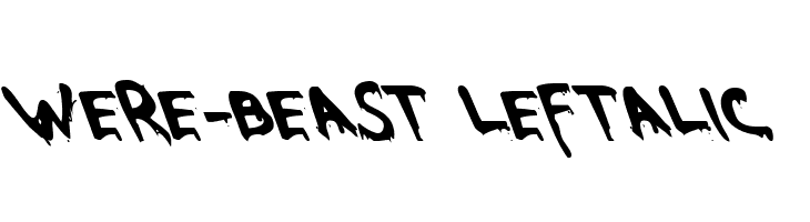 Were-Beast Leftalic  नि: शुल्क फ़ॉन्ट्स डाउनलोड