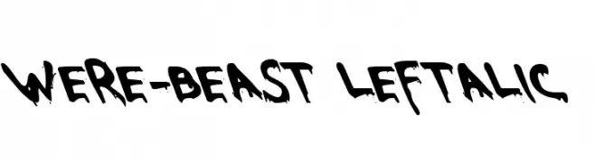 Were-Beast Leftalic  Frei Schriftart Herunterladen
