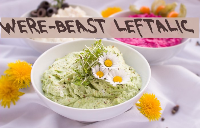 Were-Beast Leftalic Font examples