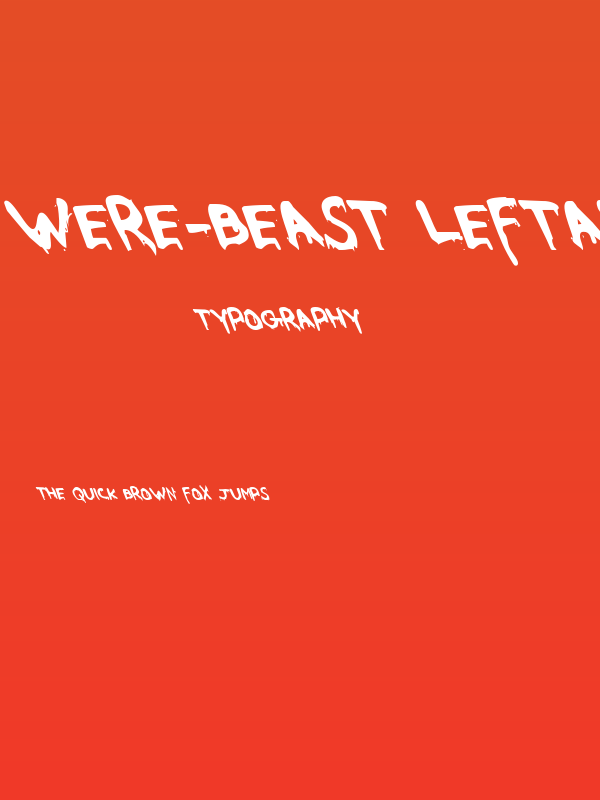 Were-Beast Leftalic Poster
