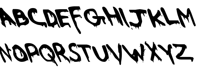 Were-Beast Leftalic Font LOWERCASE