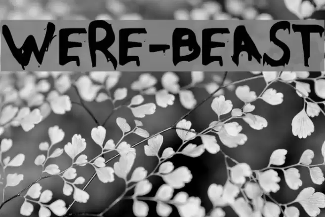 Were-Beast Font examples