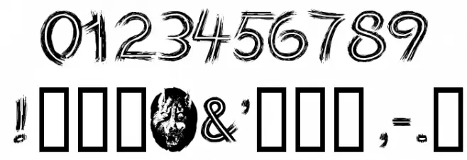 WereWolf1 Font OTHER CHARS