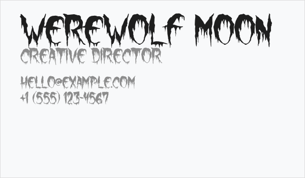 Werewolf Moon Business Card