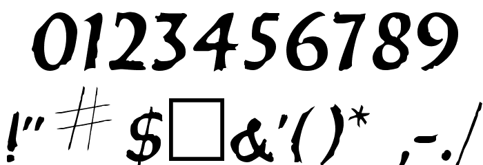 Werewolf Font OTHER CHARS