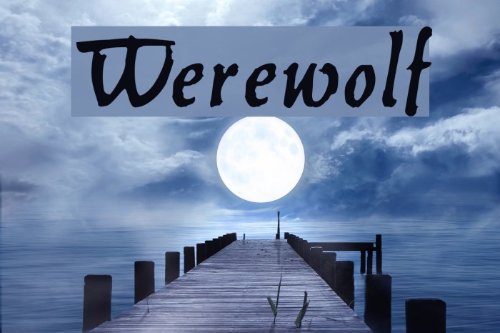 Werewolf Font examples