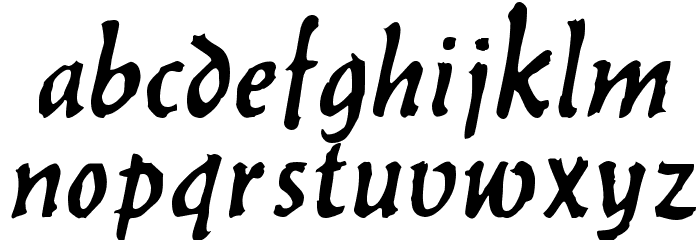 Werewolf Font LOWERCASE