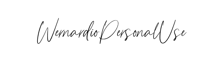 Wernardio Personal Use  नि: शुल्क फ़ॉन्ट्स डाउनलोड