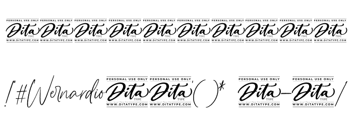 Wernardio Personal Use Font OTHER CHARS