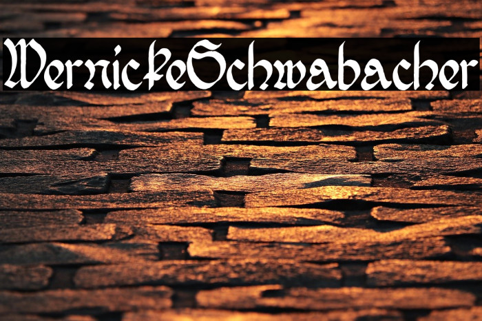 WernickeSchwabacher Font examples