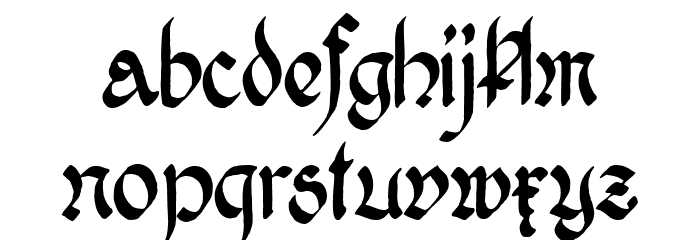 WernickeSchwabacher Font LOWERCASE