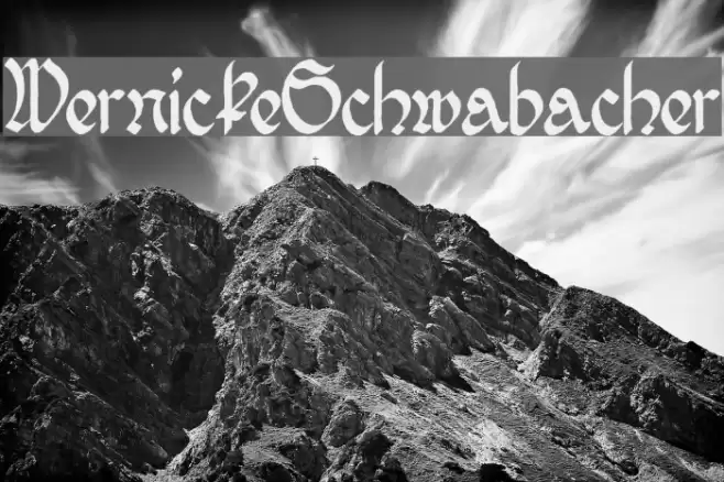 WernickeSchwabacher Font examples
