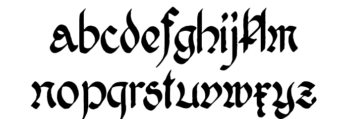 WernickeSchwabacher Font LOWERCASE