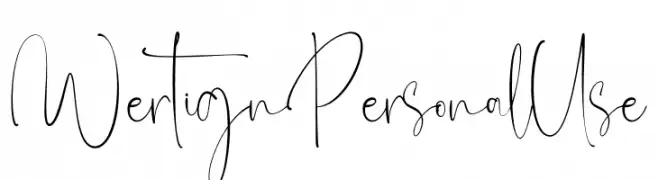 Wertign Personal Use  Frei Schriftart Herunterladen