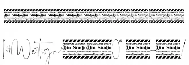 Wertign Personal Use Font OTHER CHARS