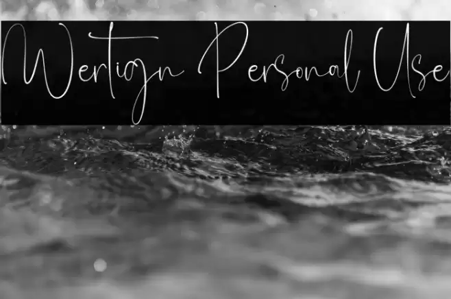 Wertign Personal Use Font examples