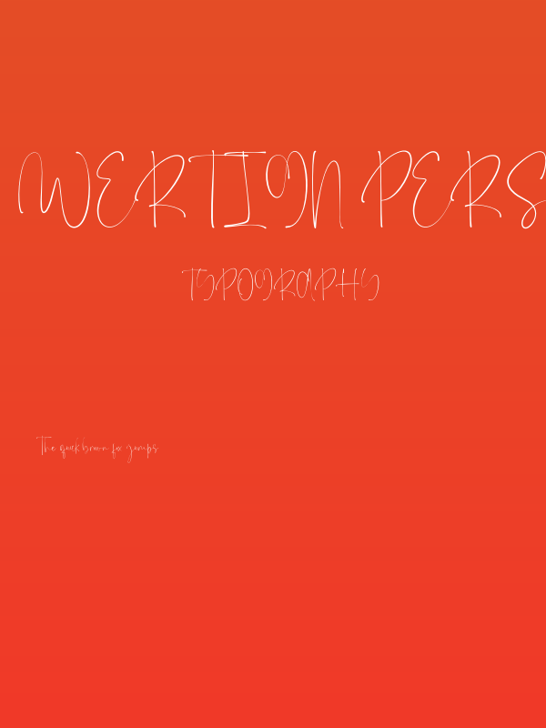 Wertign Personal Use Poster