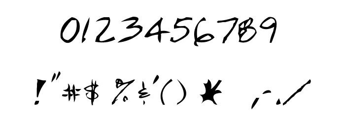 Wesmo フォント その他の文字