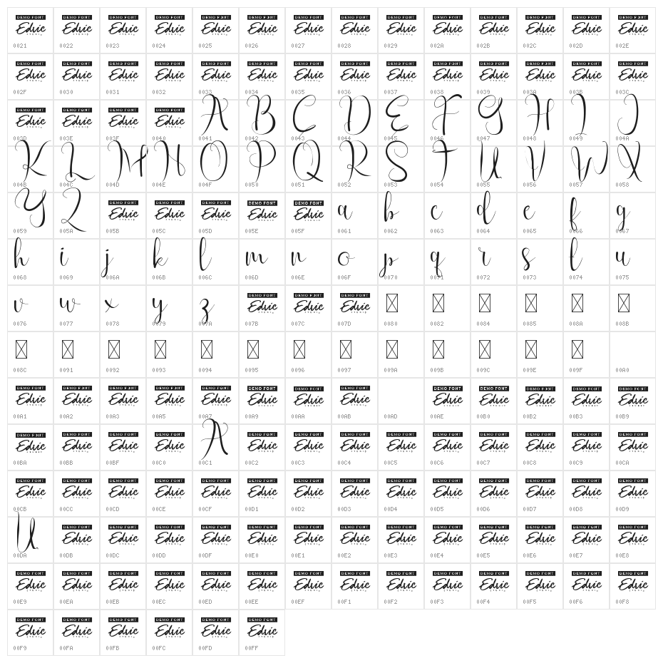 West Houston Demo Character Map