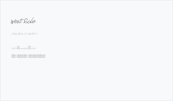 West Side Business Card