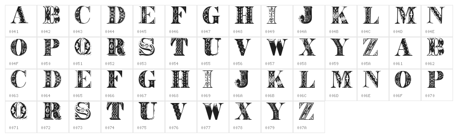 WestBalaio Character Map