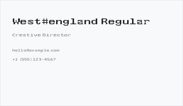 West_england Regular Business Card
