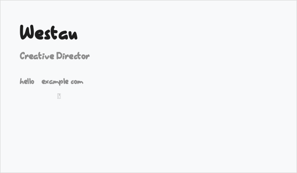 Westau Business Card
