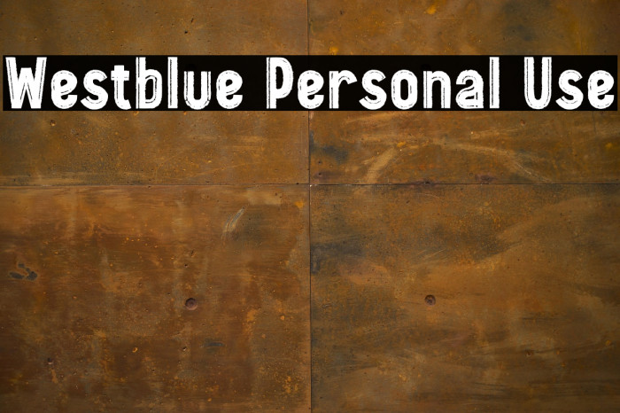Westblue Personal Use Example 3