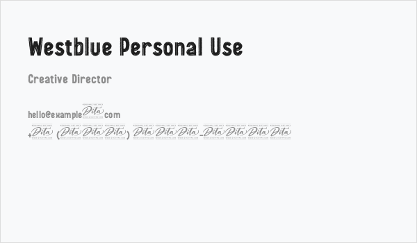 Westblue Personal Use Business Card