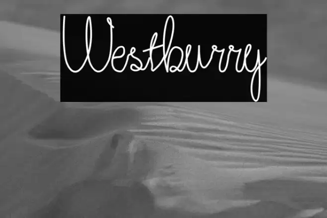 Westburry Font examples