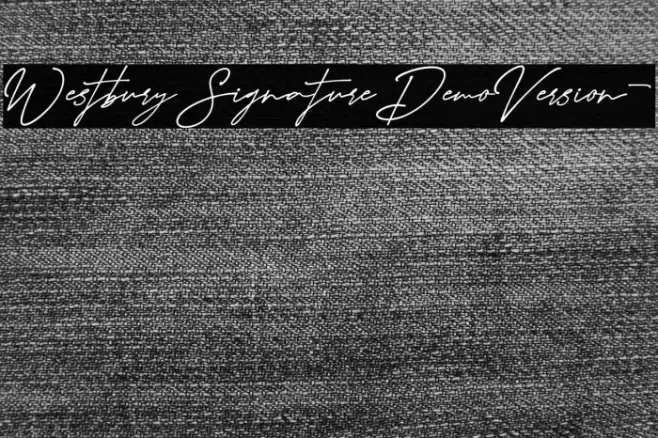 WestburySignatureDemoVersion- Font examples