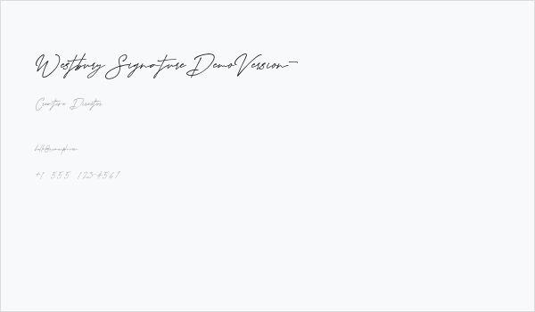 WestburySignatureDemoVersion- Business Card