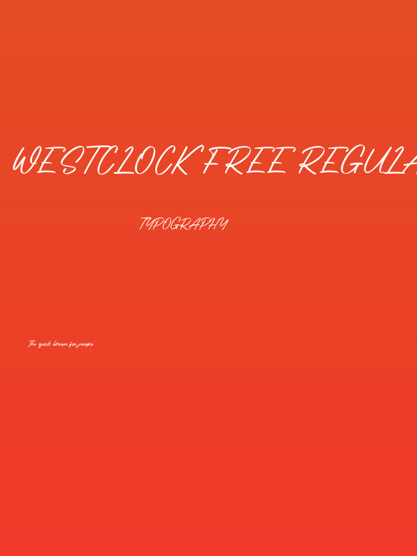 Westclock Free Regular Poster
