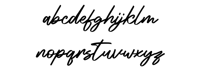 Westclock Free Regular Font LOWERCASE
