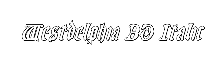 Westdelphia 3D Italic  नि: शुल्क फ़ॉन्ट्स डाउनलोड