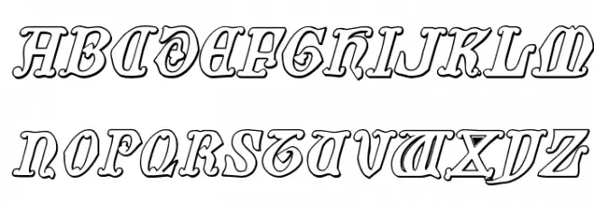 Westdelphia 3D Italic Шрифта ВЕРХНИЙ