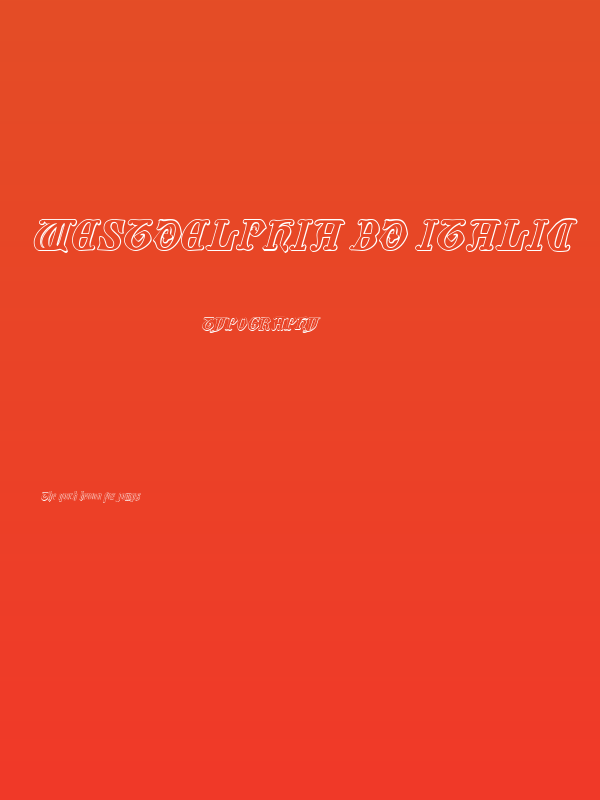 Westdelphia 3D Italic Poster