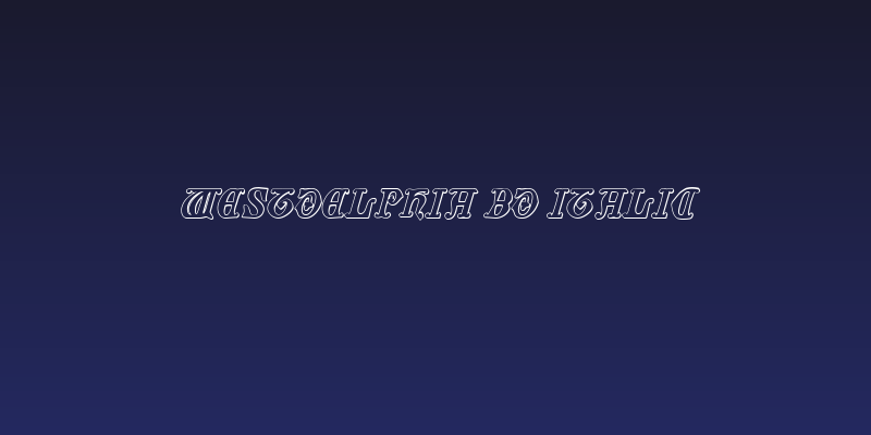 Westdelphia 3D Italic Social Header