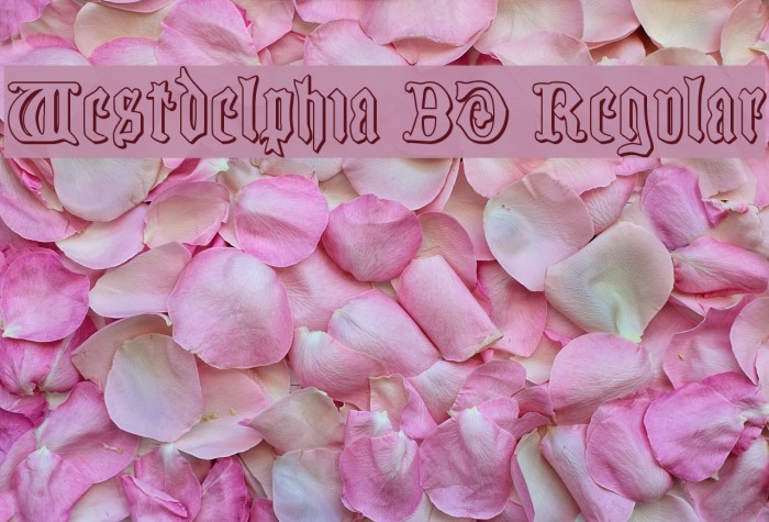 Westdelphia 3D Regular Font examples