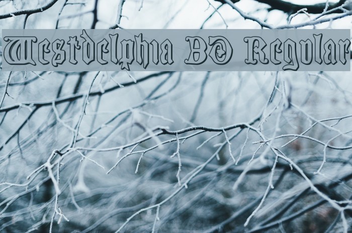 Westdelphia 3D Regular Font examples